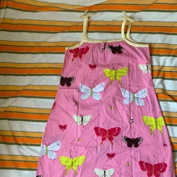 NWT munki munki Pink Butterfly Kids Dress in size 8 - Picture 4 of 4